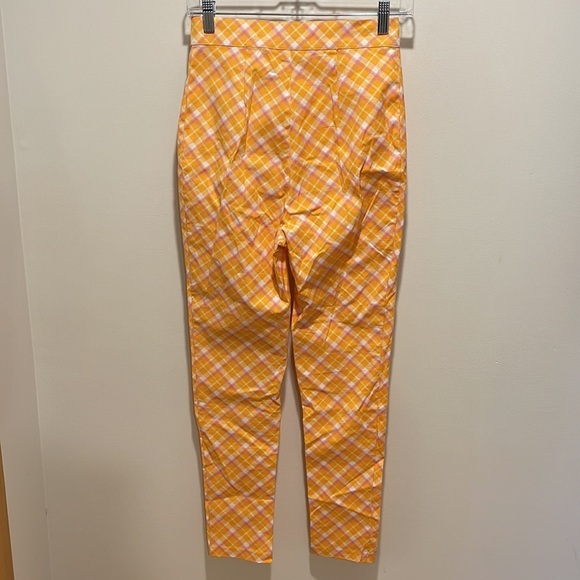 NEW Urban Outfitters Plaid Ingrid High Rise Pinup Pants 4 Spring Striped - Picture 5 of 9